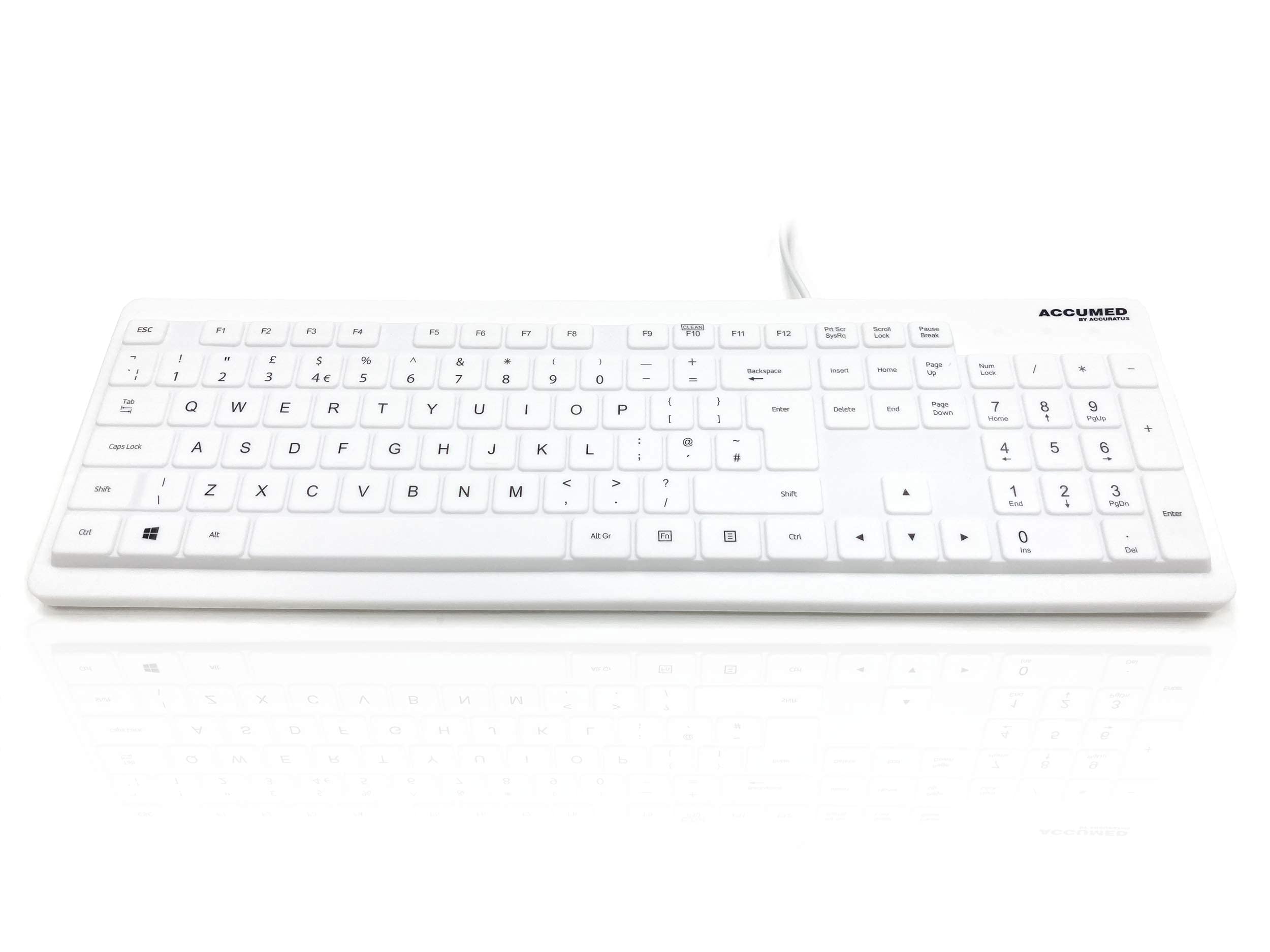 AccuratusAccuMed Value Keyboard - 105 Key IP68 Sealed Antibacterial Medical Keyboard