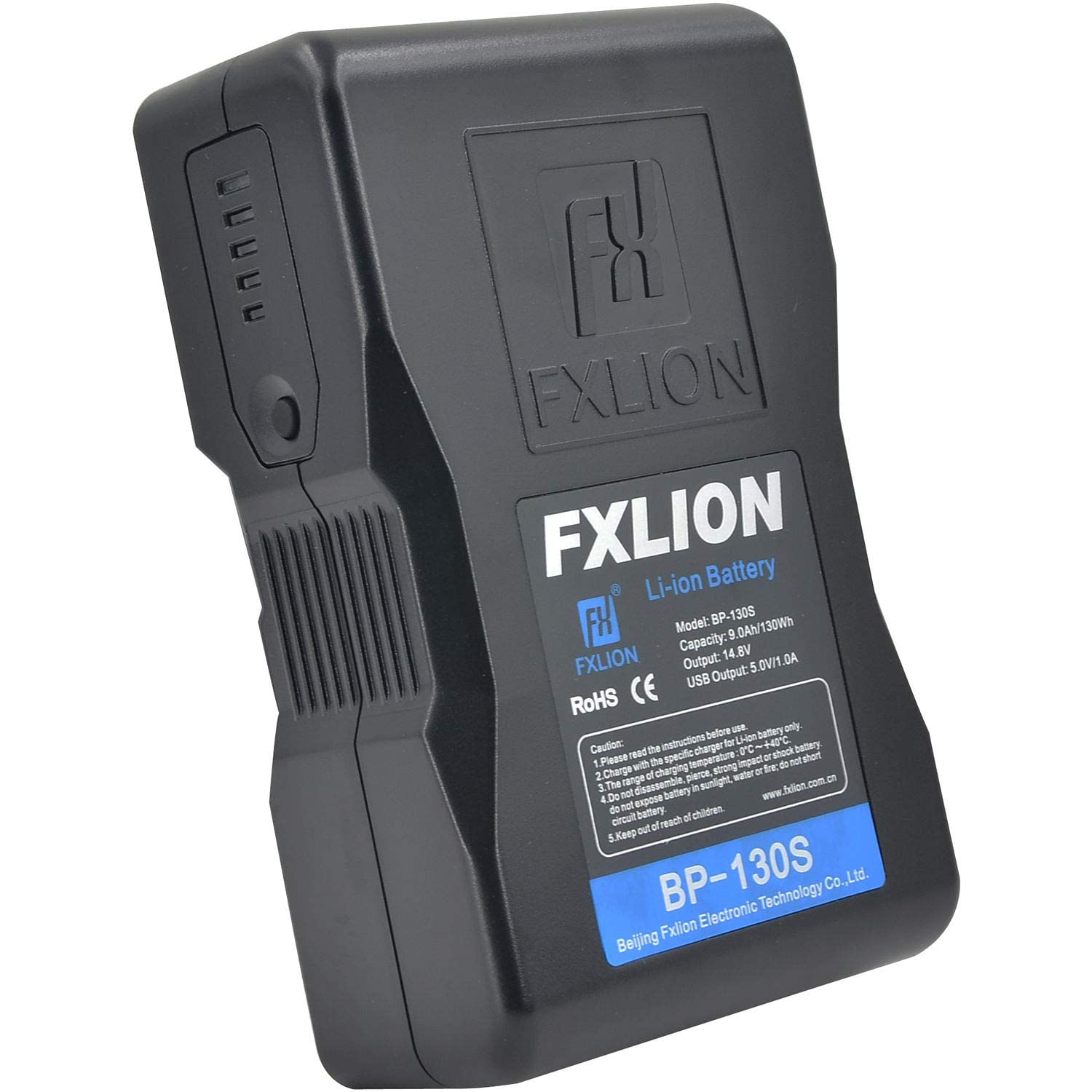 FXLION BP-130S V-Mount Battery Cool Black Edition (14.8V, 9.0Ah, 130Wh)