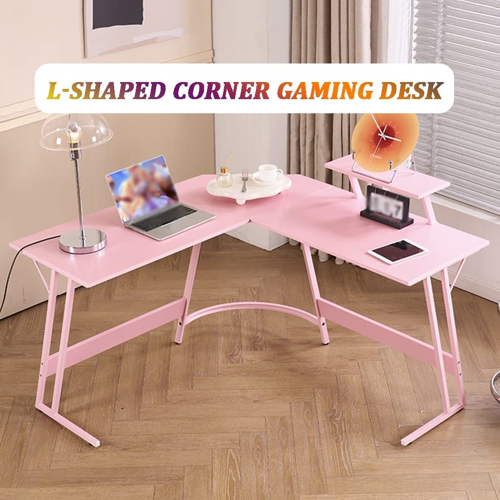 L字型カーボンファイバー風デスク 書斎用L字デスク｜書斎で使い勝手