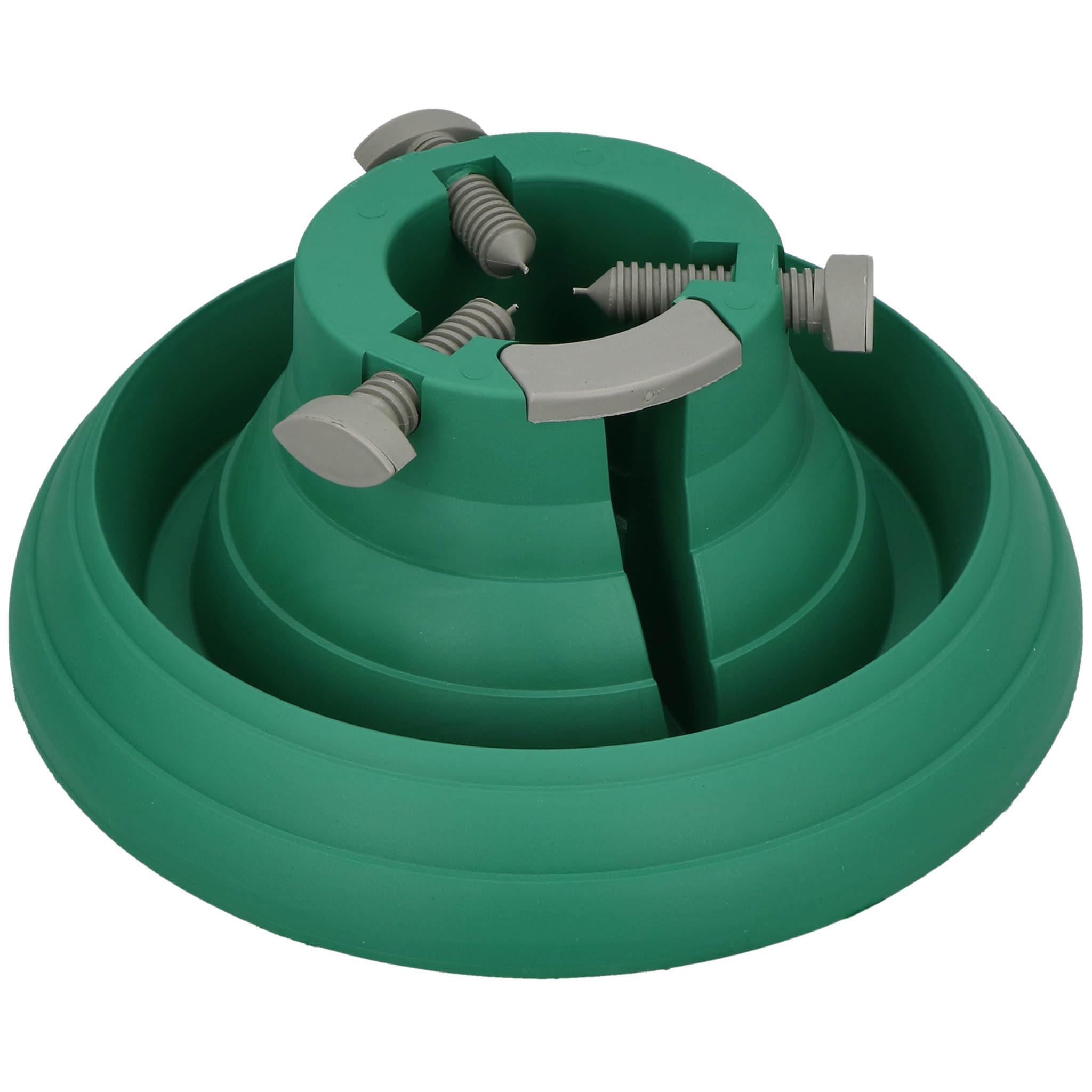 KOTARBAU® Soporte Árbol de Navidad - Plástico - Base para Pino de Navidad - para Árboles hasta 2,5 m - Verde - con Depósito de Agua - Diseño en Forma de Redonda