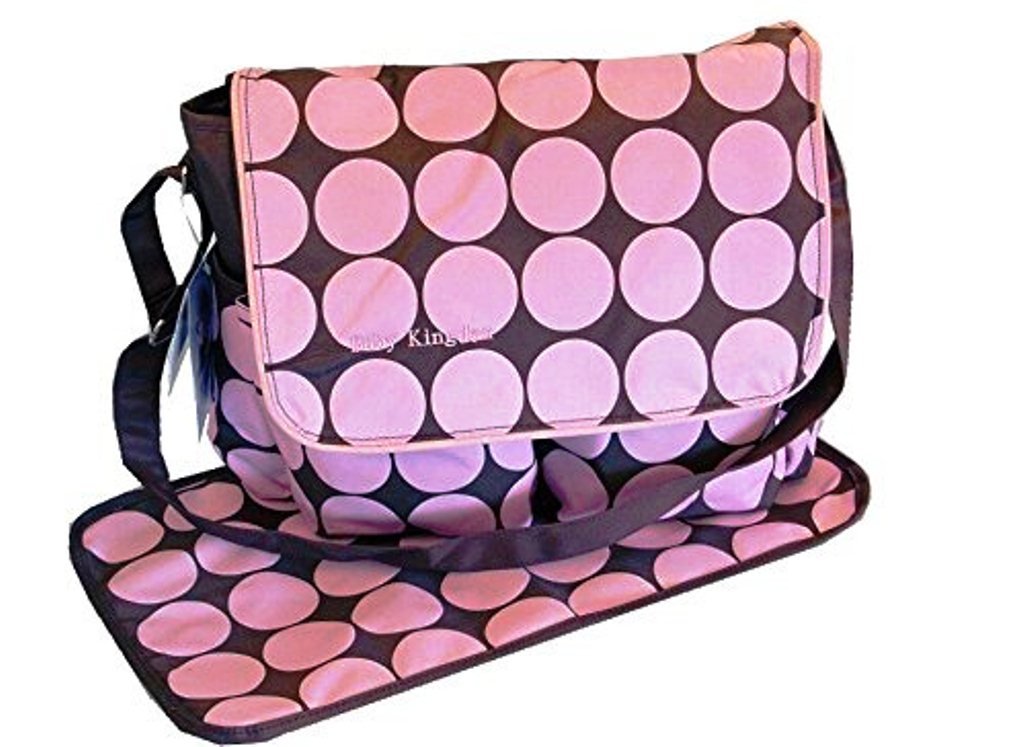 Buy Large Polka Dots Nappy Diaper Changing Bags Set (Pink) Online at