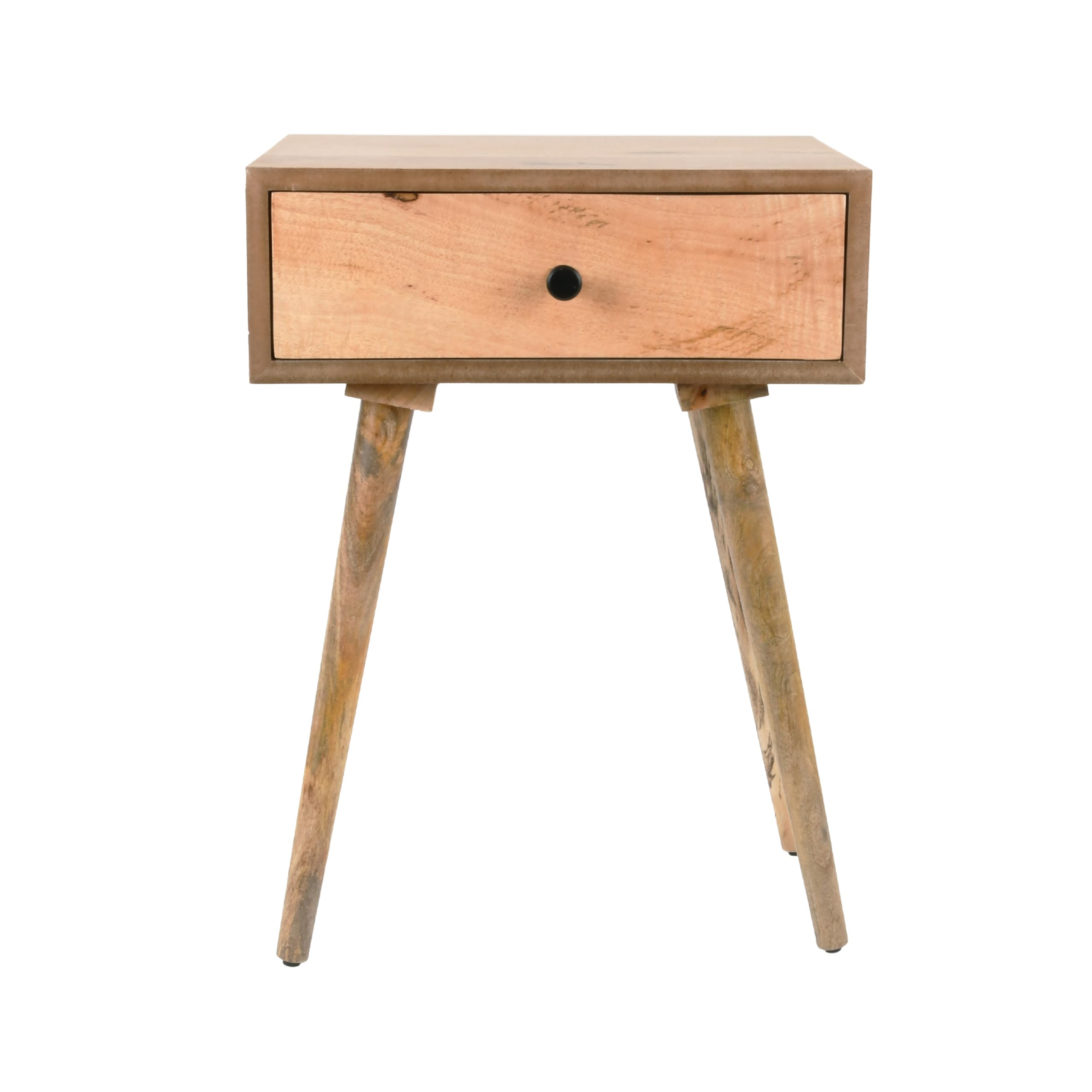 Decor Therapy Side Table with 1-Drawer Modern Design Easy Assemble Natural -23 5 x 17 75 x 13