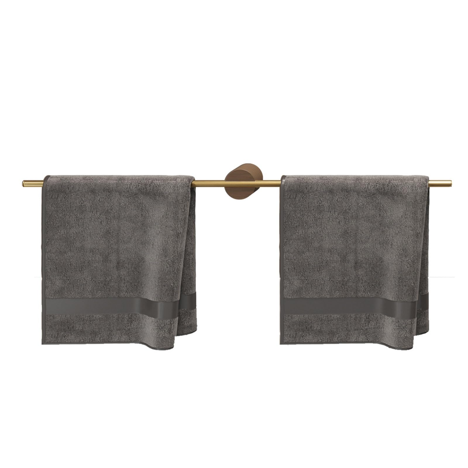 Towel Rail Wall Mounted Bathroom No Punch Shelf Wall Mount Kitchen for Bathroom(Gold,50cm)