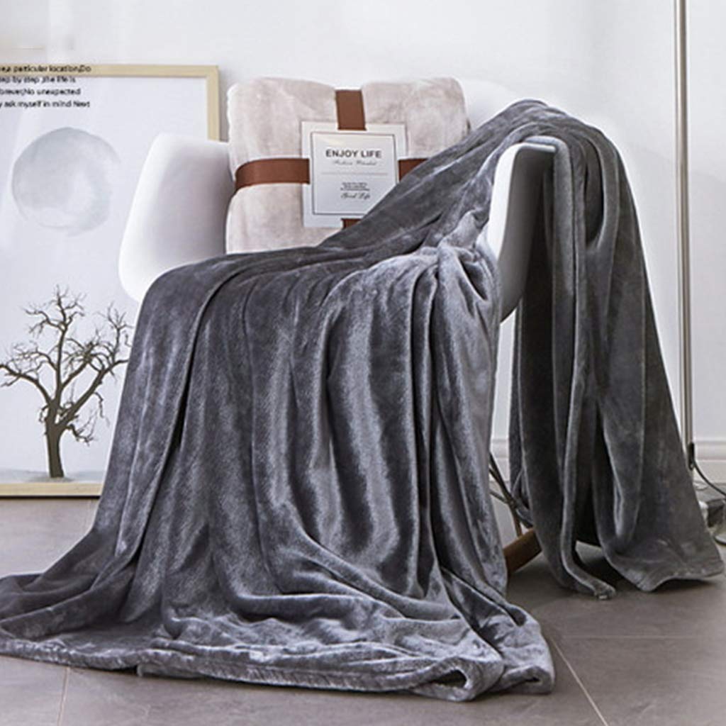 Manta de franela gruesa de microfibra de forro polar sintético de lujo para invierno, color liso, acogedora, sofá, cama, sábanas de felpa cálida, manta negra gruesa para sofá, guardería, cama, tamaño