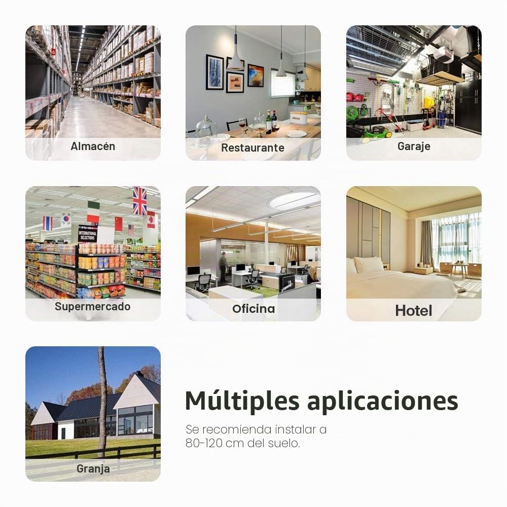 Repelente Ultrasónico de Plagas, 6 Paquetes Electrónico Repelente Mosquitos Control de Plagas, Repelente Ultrasónico Anti Mosquitos para Interiores, Insectos, Moscas, Cucarachas, Arañas, Roedores