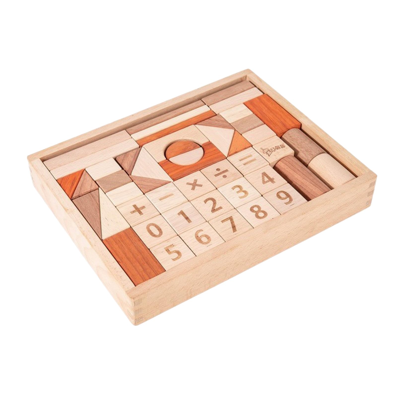 Almencla Mattoncini in Legno con Numeri metodo educativo, Mattoncini numerici in Legno, Impilabile, per Asilo, Bambini, Neonati