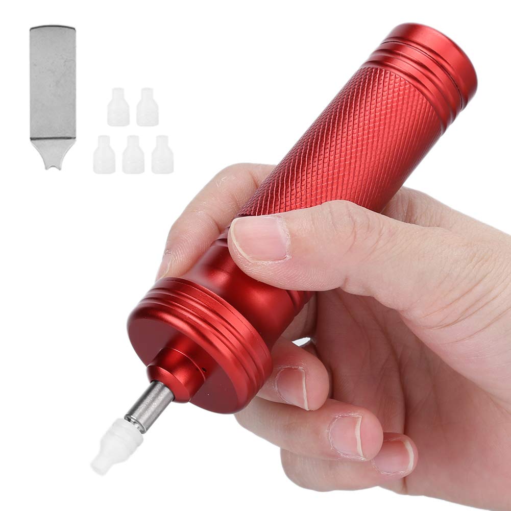 Pompe d’extraction de verre de montre, outil professionnel d’ouverture de boîtier de montre, kit de réparation de montres en métal avec 5 buses et outil à barrette de ressort, pour