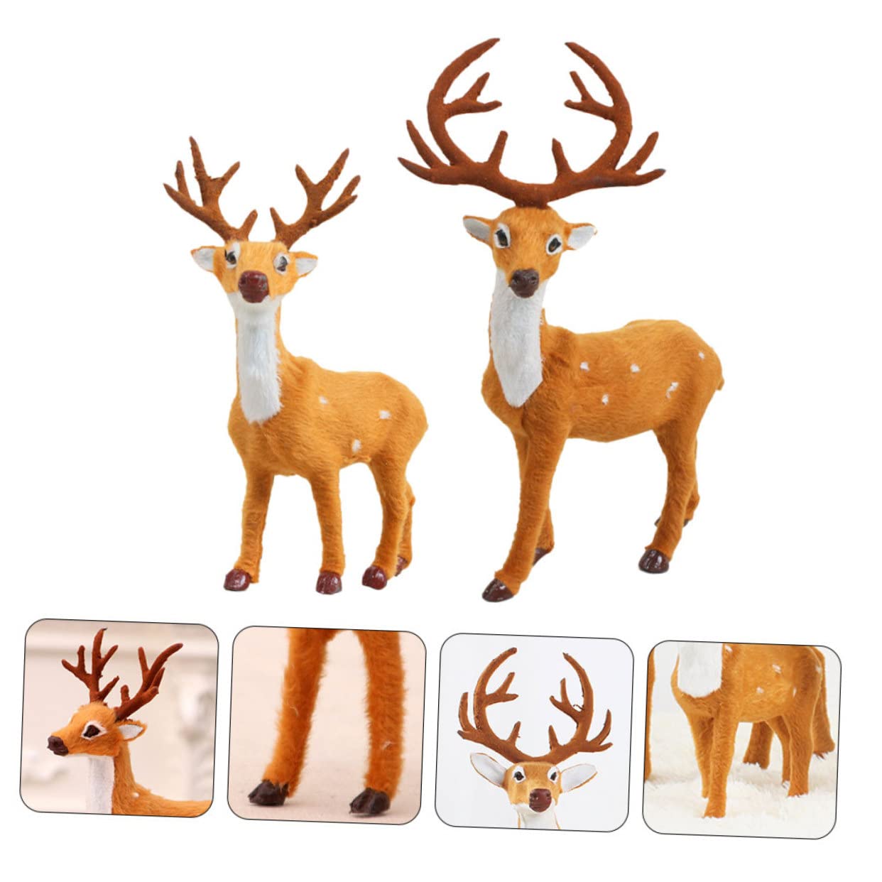 Cabilock 3 Series Adorno Navideño De De Peluche Decoración Y Simulativa para Muñeco De Reno para Fiestas Y Hogar 2 Piezas X 3