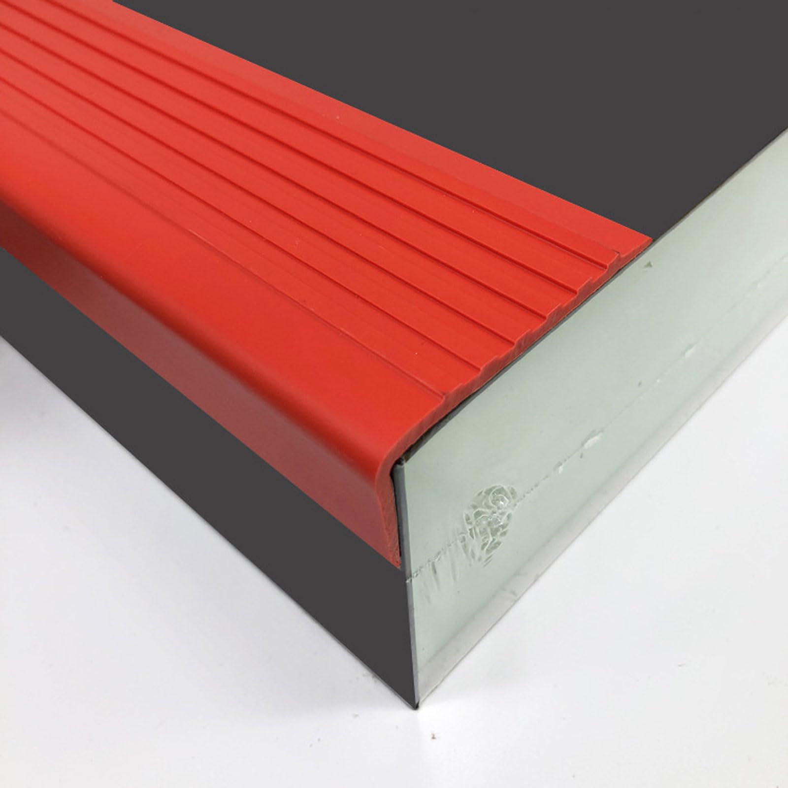 Protector de borde antideslizante de PVC – 6 cm x 2,5 cm, tiras antideslizantes para peldaños seguros | Pisos laminados redondeados