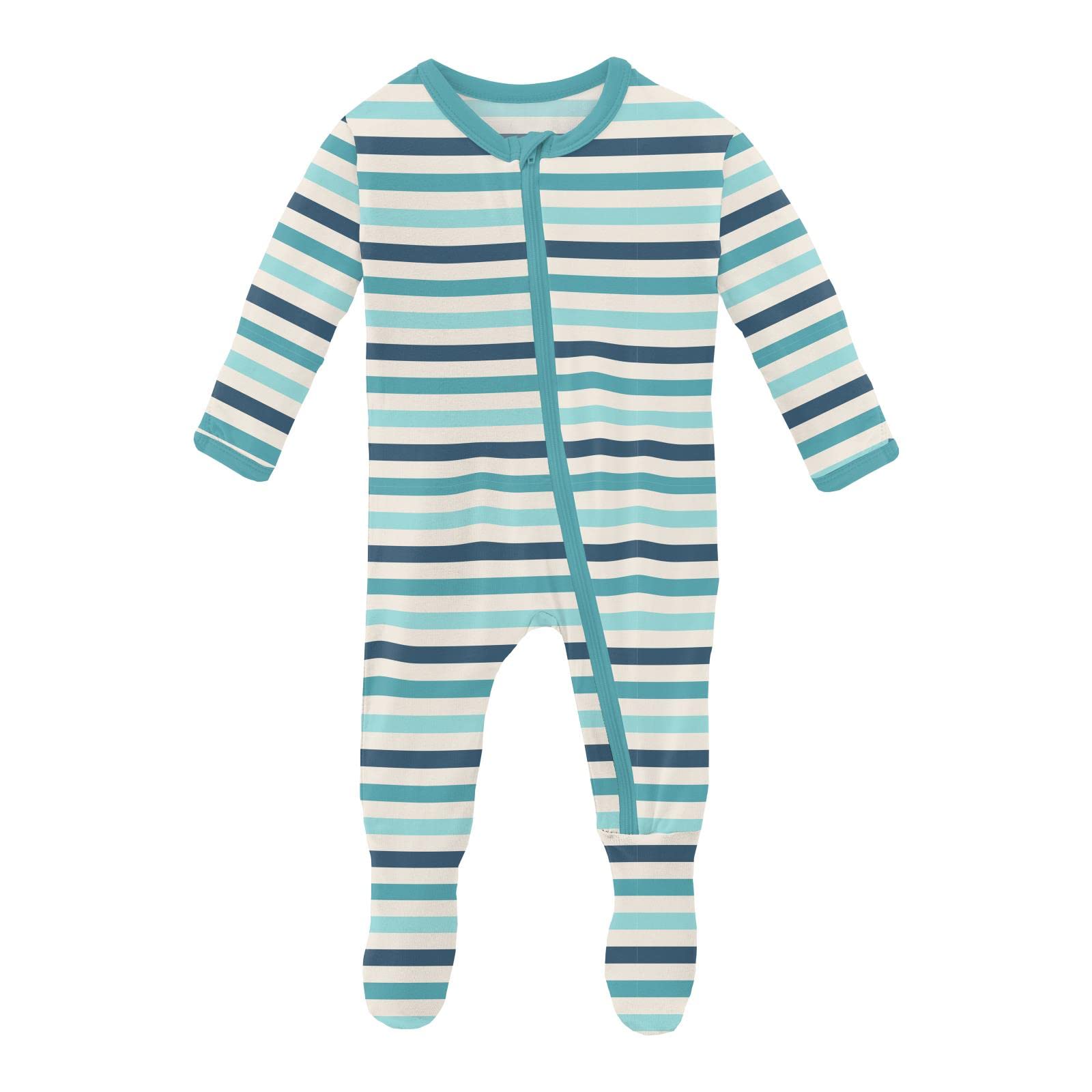 KicKee Baby &amp; Toddler Zipper Footie – Ultra-Soft Viscose from Bamboo Pajamas with Flip Paws &amp; Grips