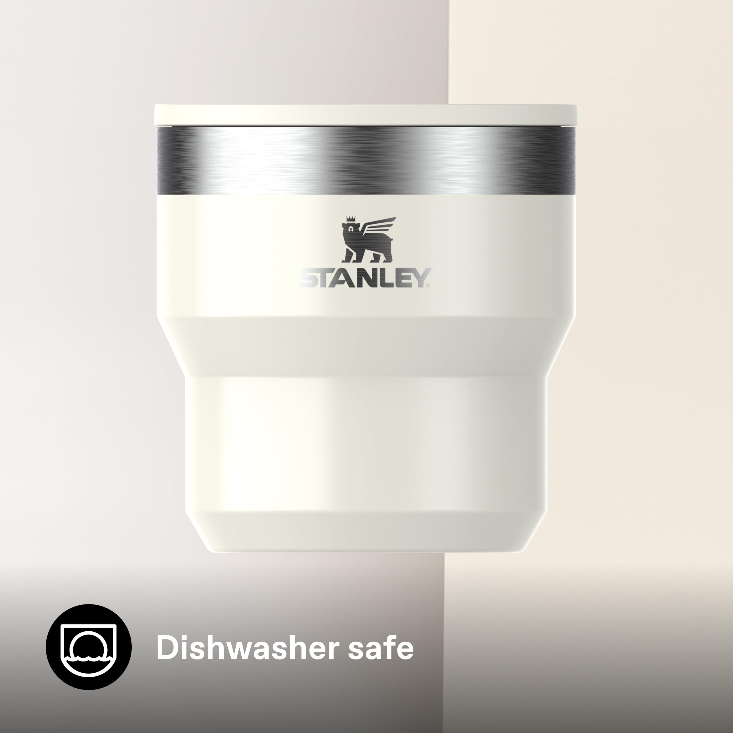 Stanley 1913 Stay-Hot tazza impilabile 0.29L - tazza da viaggio in acciaio inox - mantiene le bevande fredde per 2.5 ore - isolamento a doppia parete - lavabile in lavastoviglie - Cream