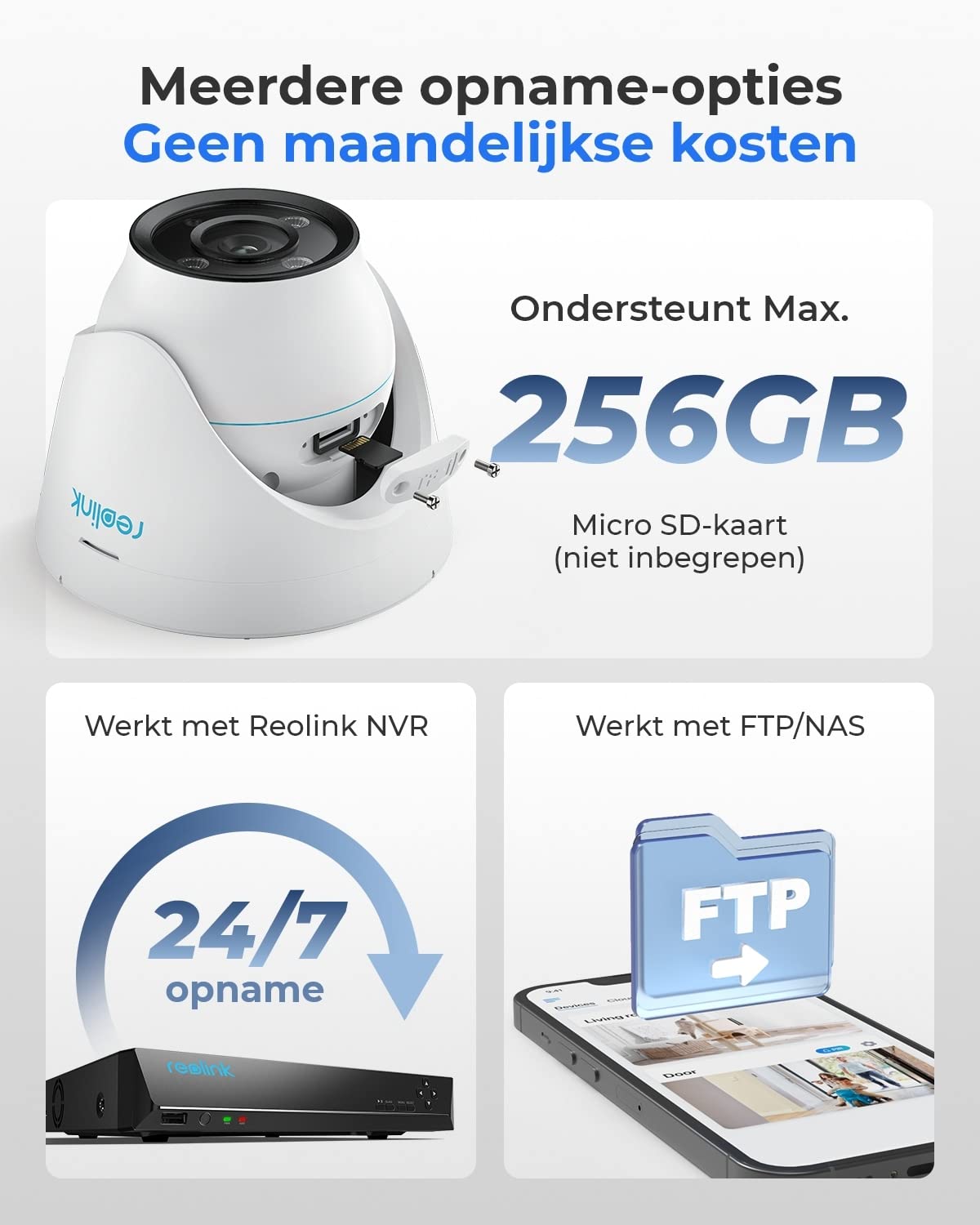 Reolink E-serie E540 5MP wifi-buitencamera met spotlight, Slimme
