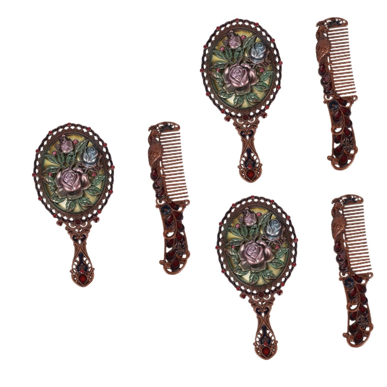 Miroirs de ronds vintage antibuée pratiques pour le maquillage en voyage et déplacements