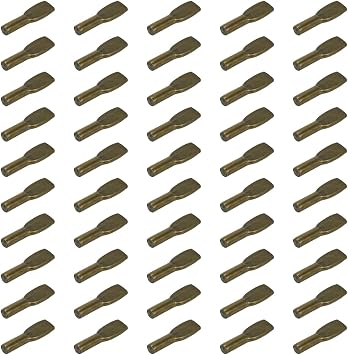 Crapyt 50 PCS Shelf Pegs Pins Solid Metal Antique Bronze Spoon Shape Flat Support Peg Board Holder Home Office Cabinet Shelves Closet Hardware Replacement 6mm/0.24 inch