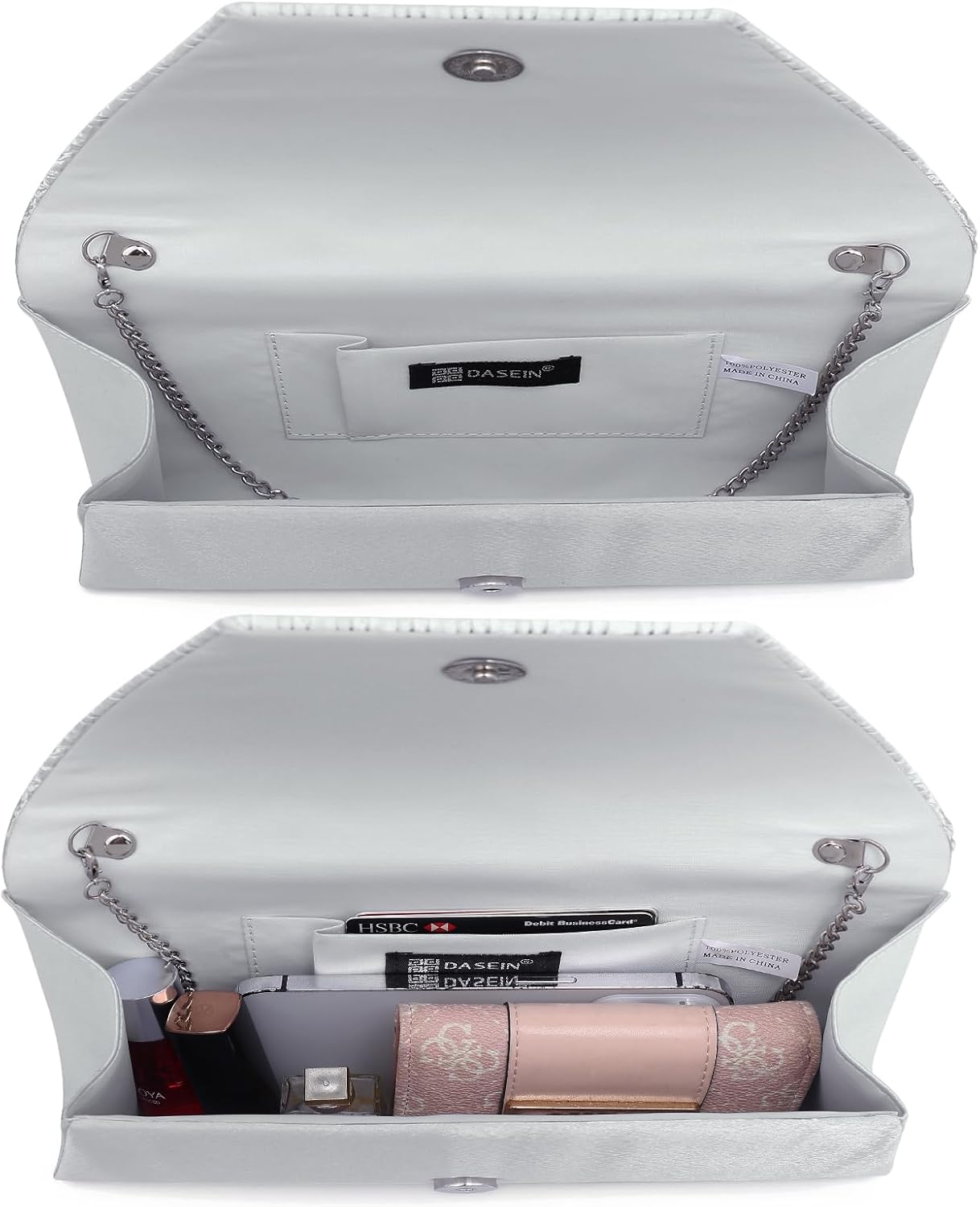 Dasein Women Evening Bags Wedding Purses Handbags Party Clutches Cocktail Prom Formal Clutch with Glitter Rhinestones - Image 6