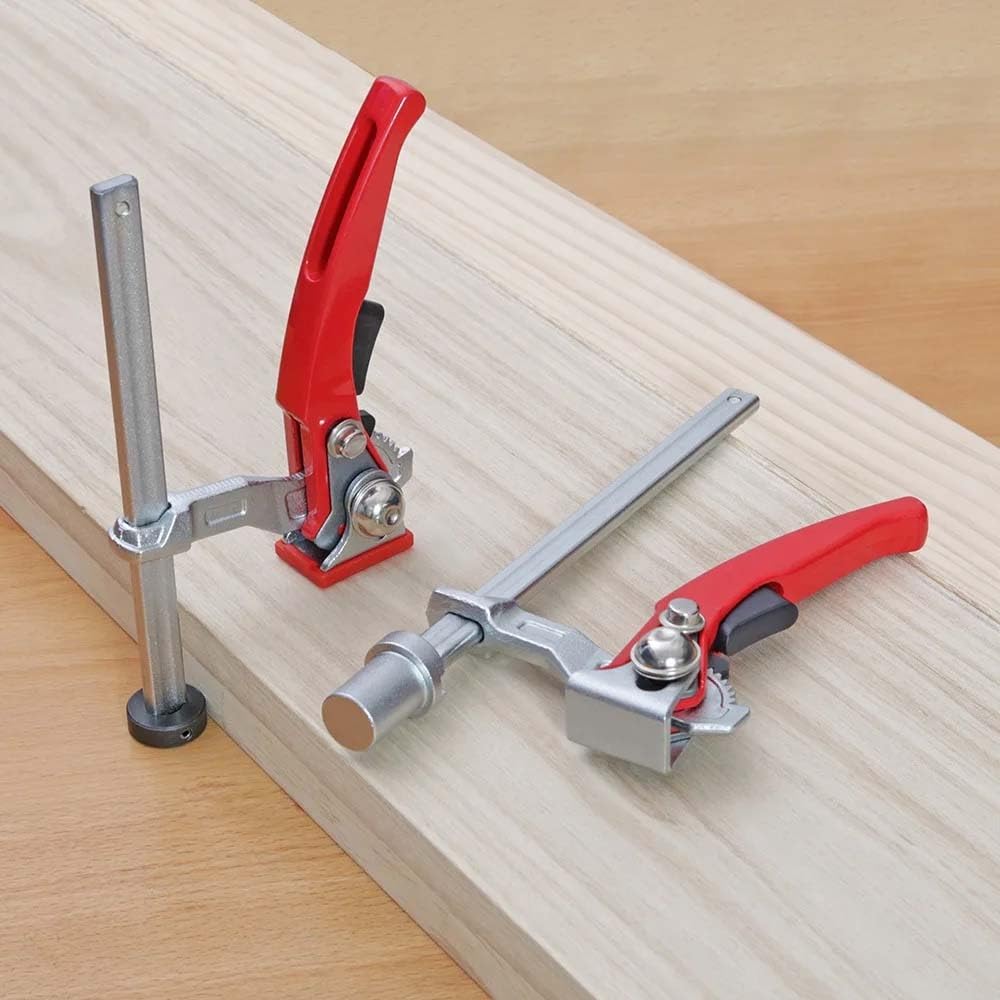 Morsetti da banco per la lavorazione del legno, resistenti e a pressione rapida, con capacità di 160 mm e profondità di 60 mm per banco da lavoro e progetti fai da te