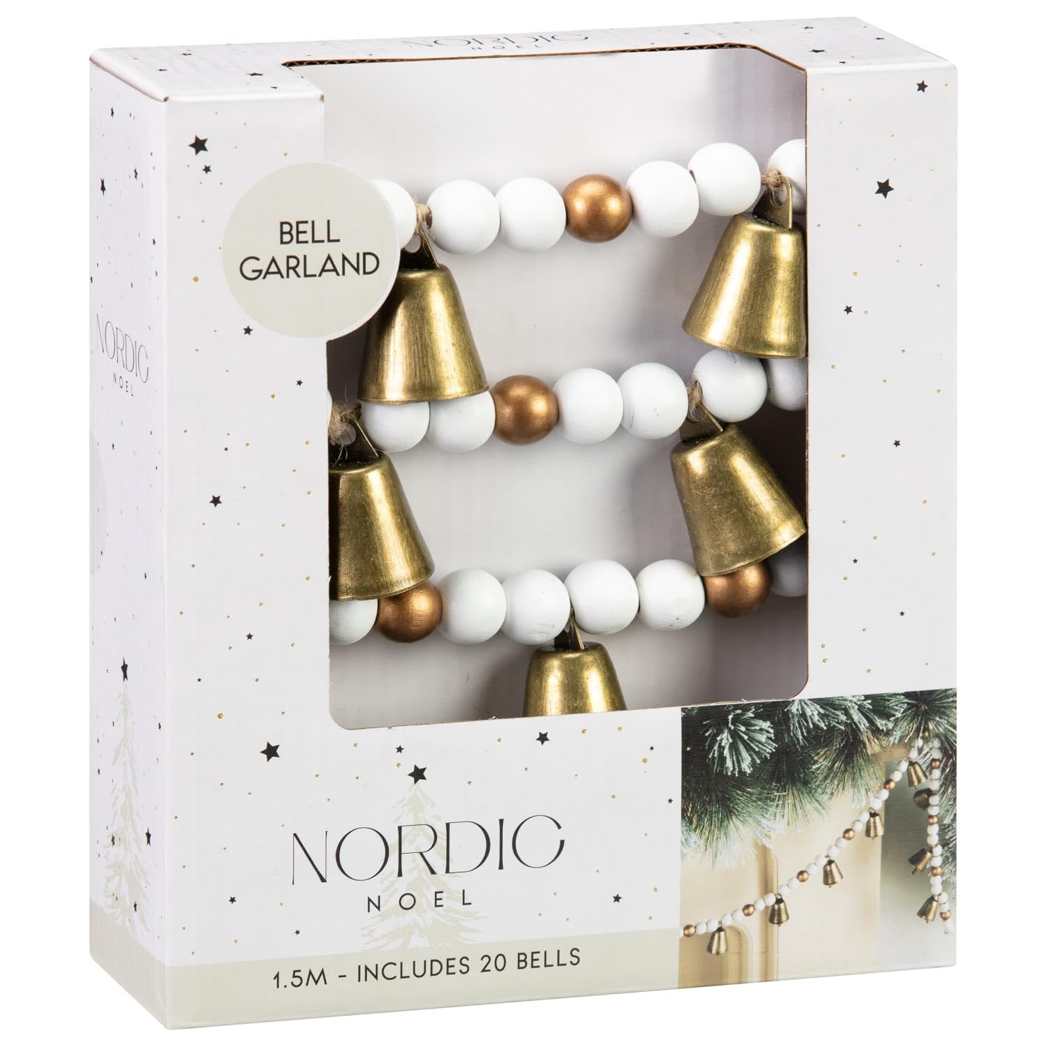 New Amazing Addition To Your Christmas Decorations Bell Garland 1.5M Perfect For Hanging Over Your Christmas Tree or Mantlepiece X-Mas Decor - A36