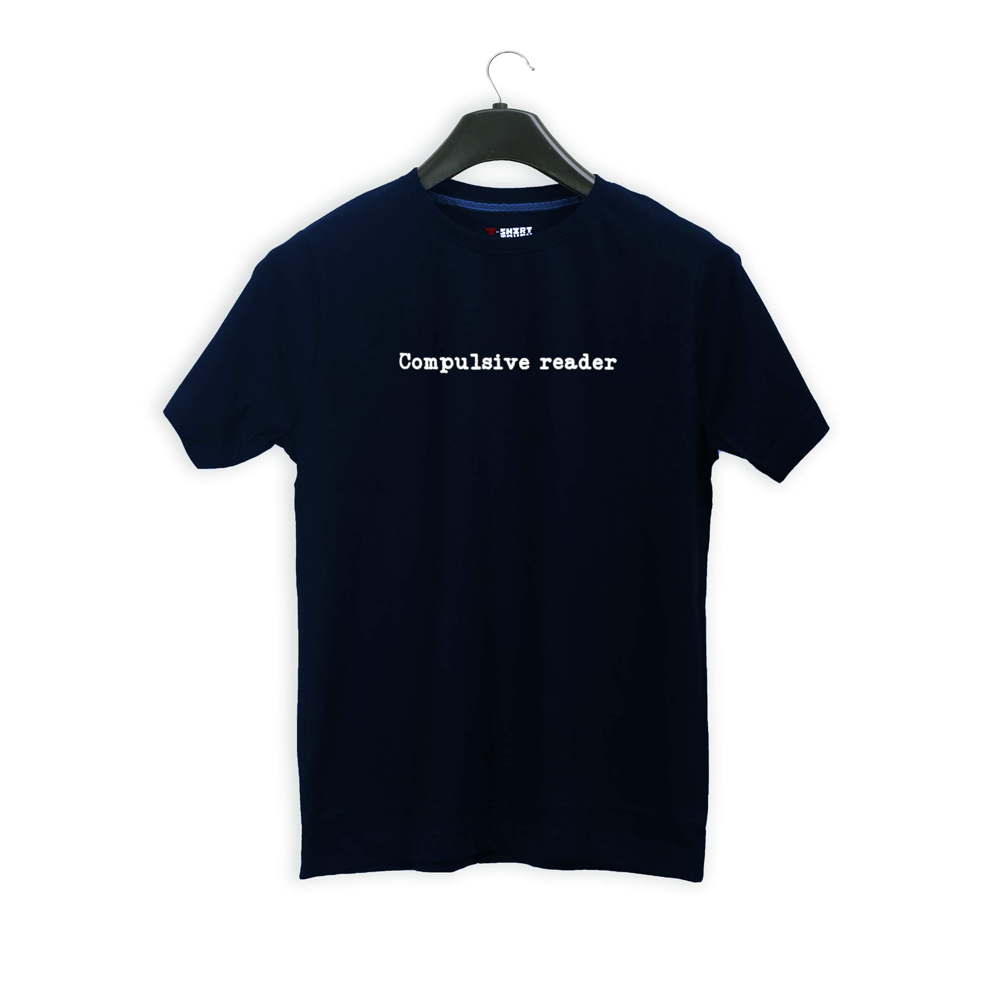 T-shirt TruckGraphic Printed T-Shirt for Men and Women Books T-Shirts | Compulsive Reader | Book Lover Tshirts | Half Sleeve T-Shirt | Round Neck T Shirt | Bookworm T-Shirt Navy Blue