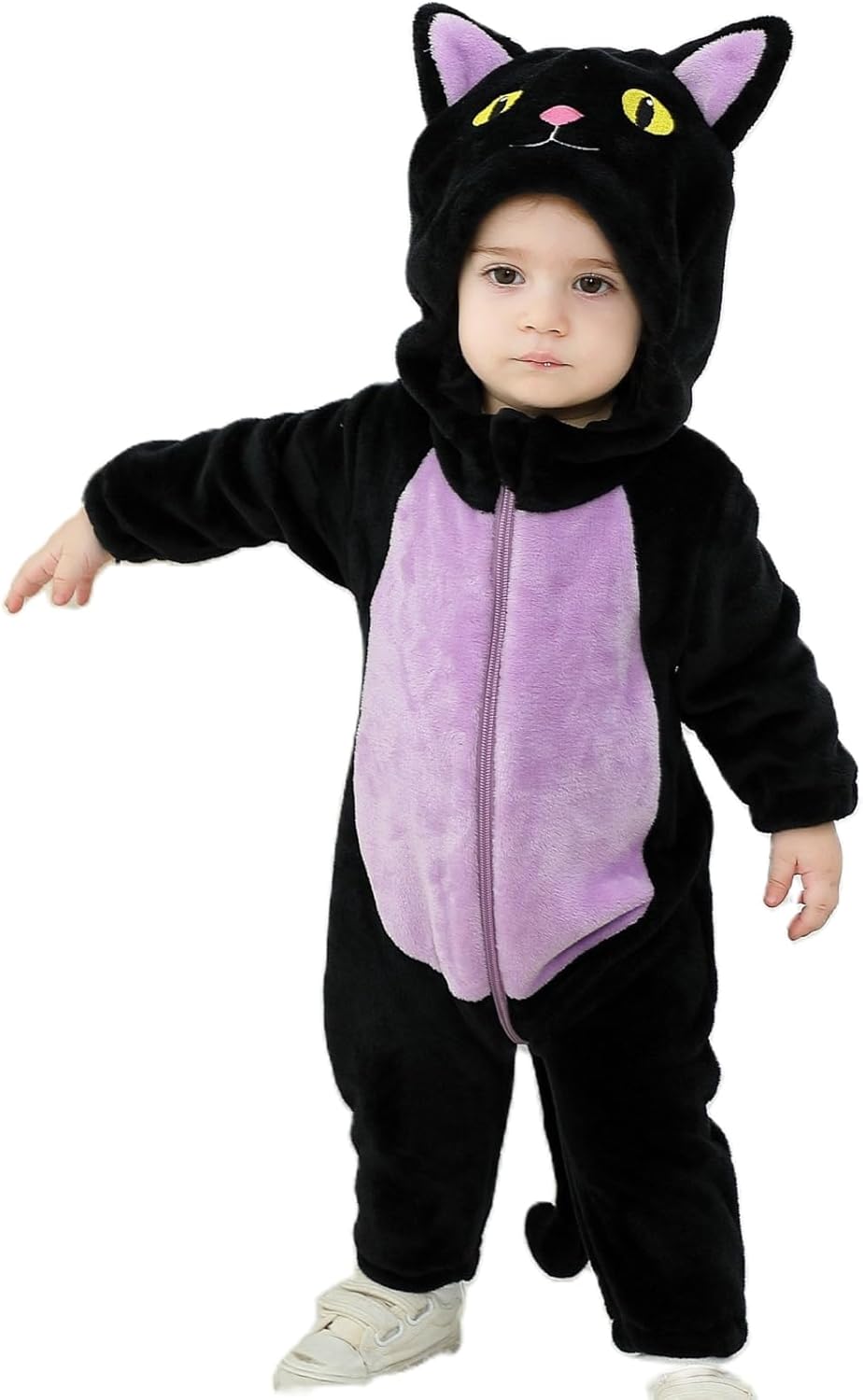 Dcohmch Toddler Baby Black Cat Costume Cute Hooded Jumpsuit Zipper Snowsuit Infant Boy Girl Warm Winter Clothes 0-3T Dcohmch Toddler Baby Black Cat Costume Cute Hooded Jumpsuit Zipper Snowsuit Infant Boy Girl Warm Winter Clothes 0-3T