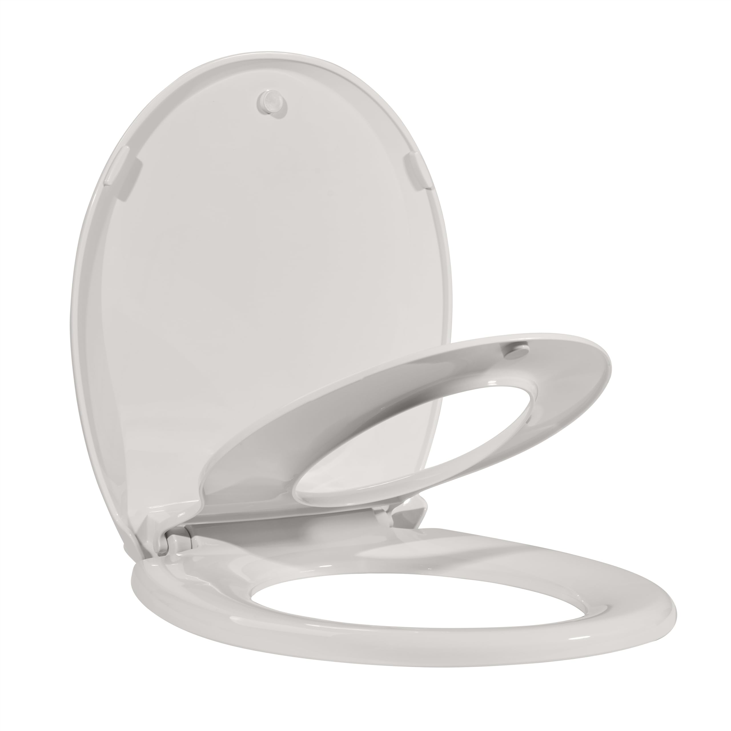 Asiento de inodoro redondo con asiento para niños pequeños, asiento de inodoro redondo para entrenamiento de orinal para adultos y niños, con cierre lento e imanes, redondo galleta