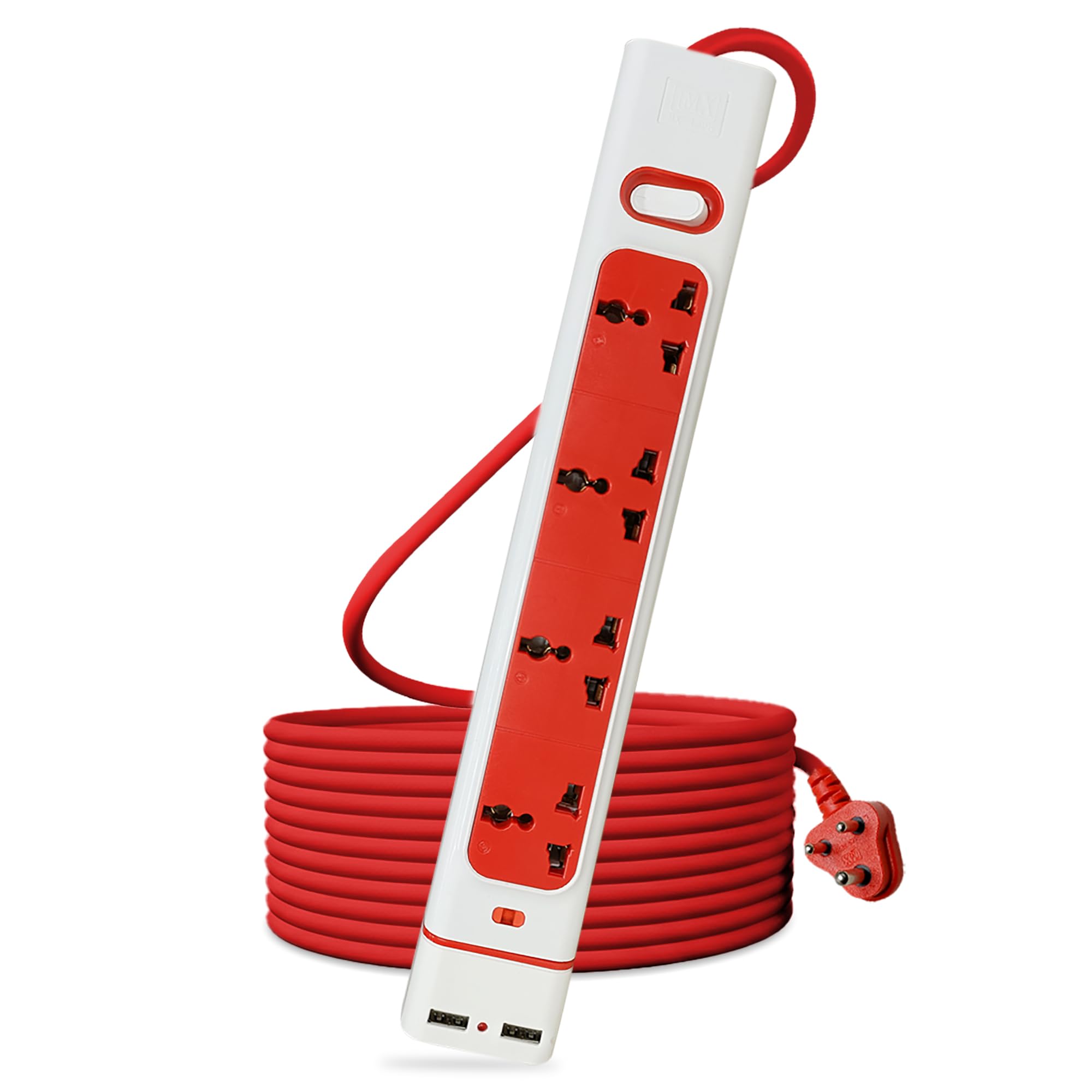 MX Extension Board 2 USB & 4 Universal Power Sockets, 2500W Output, Long Cable, Surge Protector, Wall Mount Option, Supports Laptop Charging for Office, Home Appliances with 1.5M / 5 feet Cord-image-41