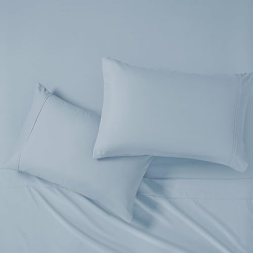 Miniatura 6 de Modern Threads - Sábanas de microfibra suave, incluye sábana encimera, sábana bajera con bolsillos profundos y fundas de almohada, color liso,