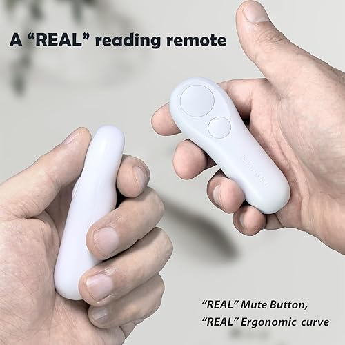 Miniatura 3 de SK SYUKUYU RF Remote Control Page Turner para Kindle Reading Ipad Surface Comics, iPhone Android Tablets Lectura Novelas Tomar fotos (blanco)