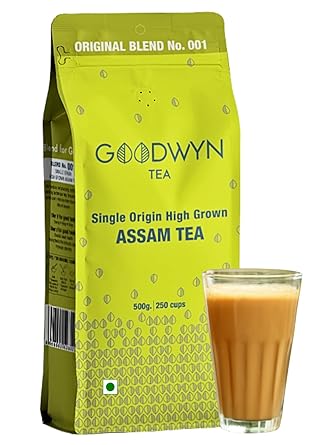 Goodwyn Assam CTC 500g – Makes 250 Cups | Pure & Strong Kadak Chai Patti | Rich Aroma & Flavour | Ideal for Milk & Black Tea | Export Quality from Own Tea Estate - image, photos
