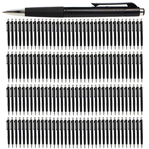 A&W (144 Pack) Ballpoint Pens Retractable Black Ink Pens Medium Point Office Supplies