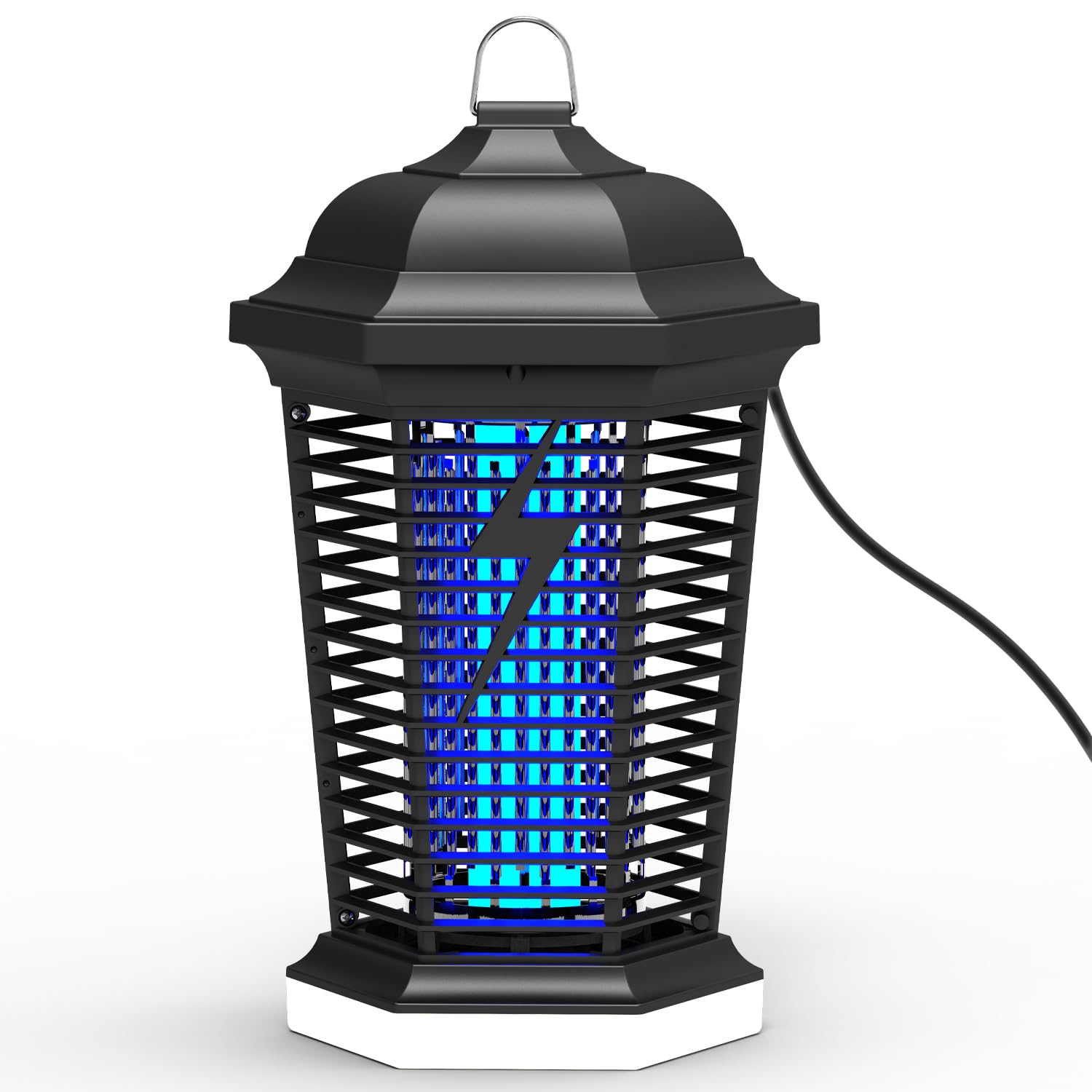 Lampe Anti Moustique avec éclairage LED, 4000V 18W UV Tueur d'Insectes Électrique Anti Insectes Répulsif Efficace Portée 80-100m², Étanche IPX4, pour Intérieur et Extérieur