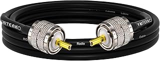 YOTENKO PL259 Coax Cable 3.2ft CB Coax Cable,RG58 Coaxial Cable UHF Male to Male Cable 50 Ohm Coax Low Loss for CB Radio,Ham Radio,SWR Meter,Dummy Load,Antenna Analyzer