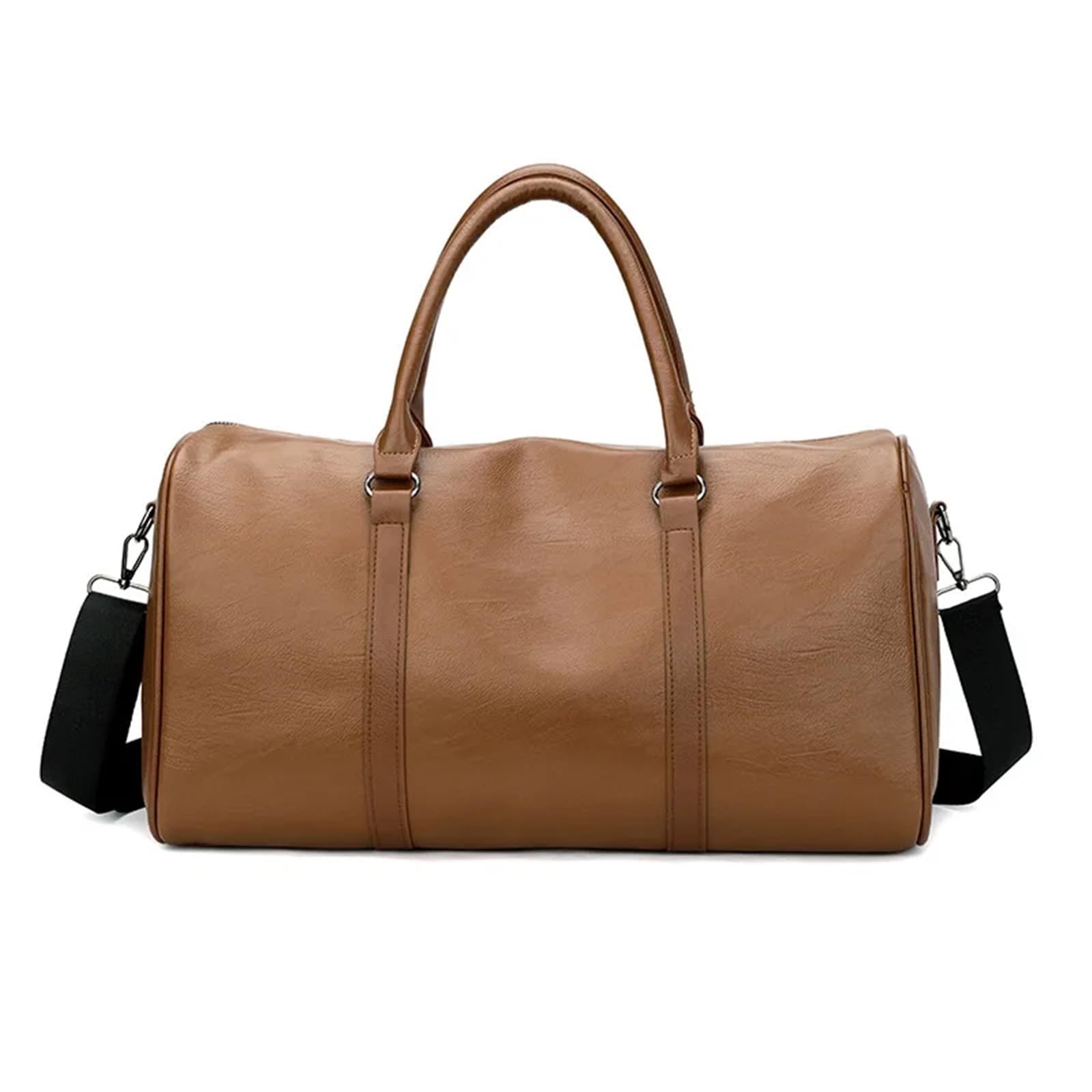 Große Leder-Fitness-Umhängetasche für Herren Sport Gym Tasche Leder Trocken Nass Taschen Männer Frauen Training for Schuhe Fitness Schulter Lagerung Gepäck(Light Brown)