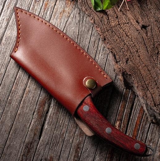 Meat Cleaver Knife, Sharp handmade ring meat cleaver kitchen cleaver slicing knife outdoor portable knife