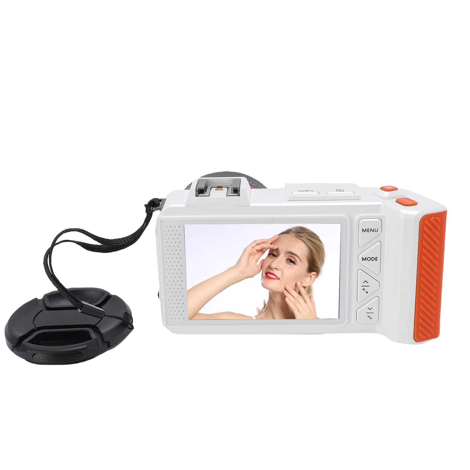 4K 70MP FHD Digital Camera with Dual Screens, Autofocus F1.8 DSLR Camera with WiFi Instant Sharing, 50X Digital Zoom, Fill Light (White)-picture-23