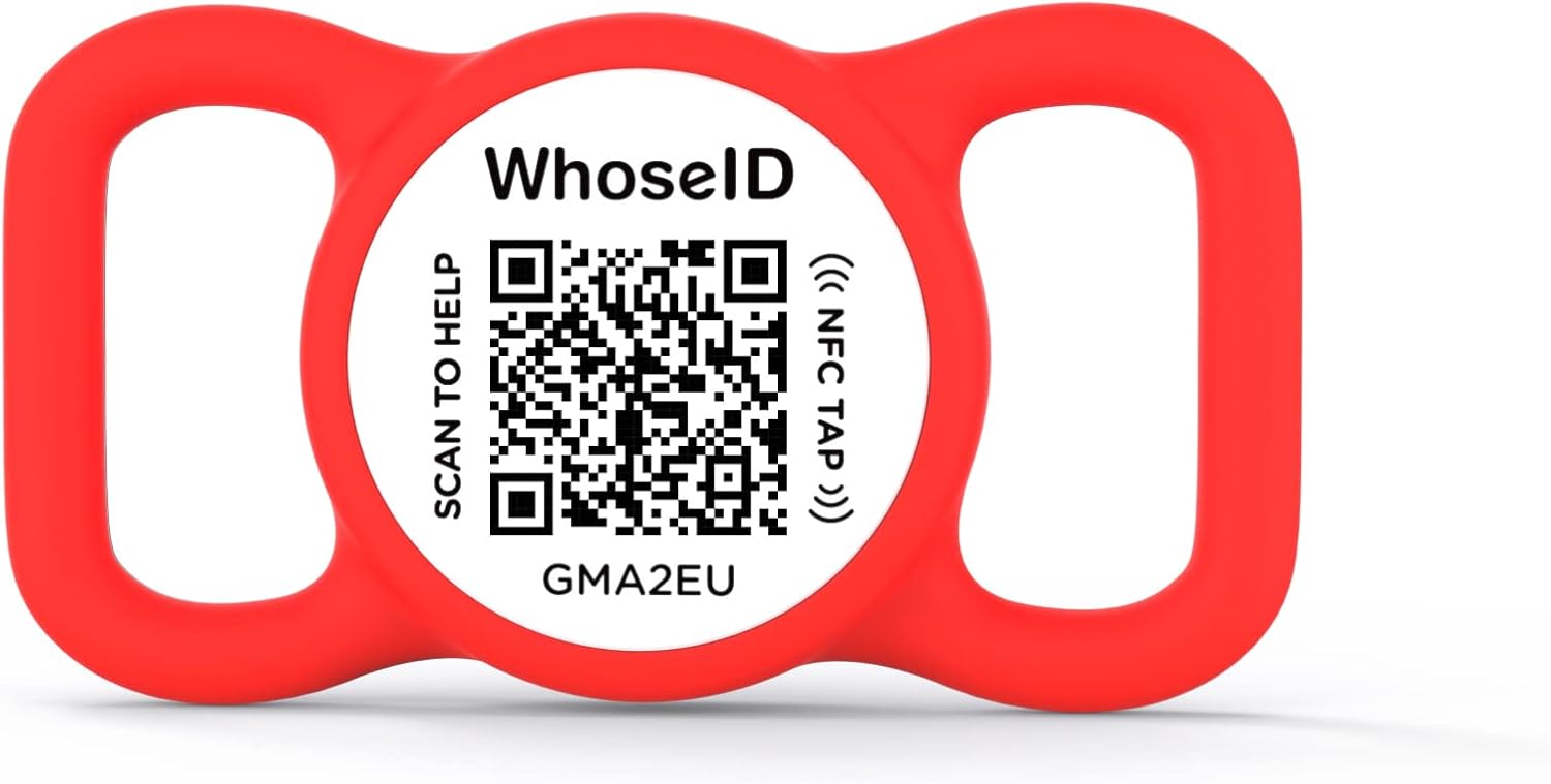 QR Dog ID Tag, Personalized Pet ID Tags Dog Tags, Silent Silicone QR Code ID Tags, Send Pet Location Alert Email When Scanning, No App Need, Multi-Pet Management, Black&White : Pet Supplies