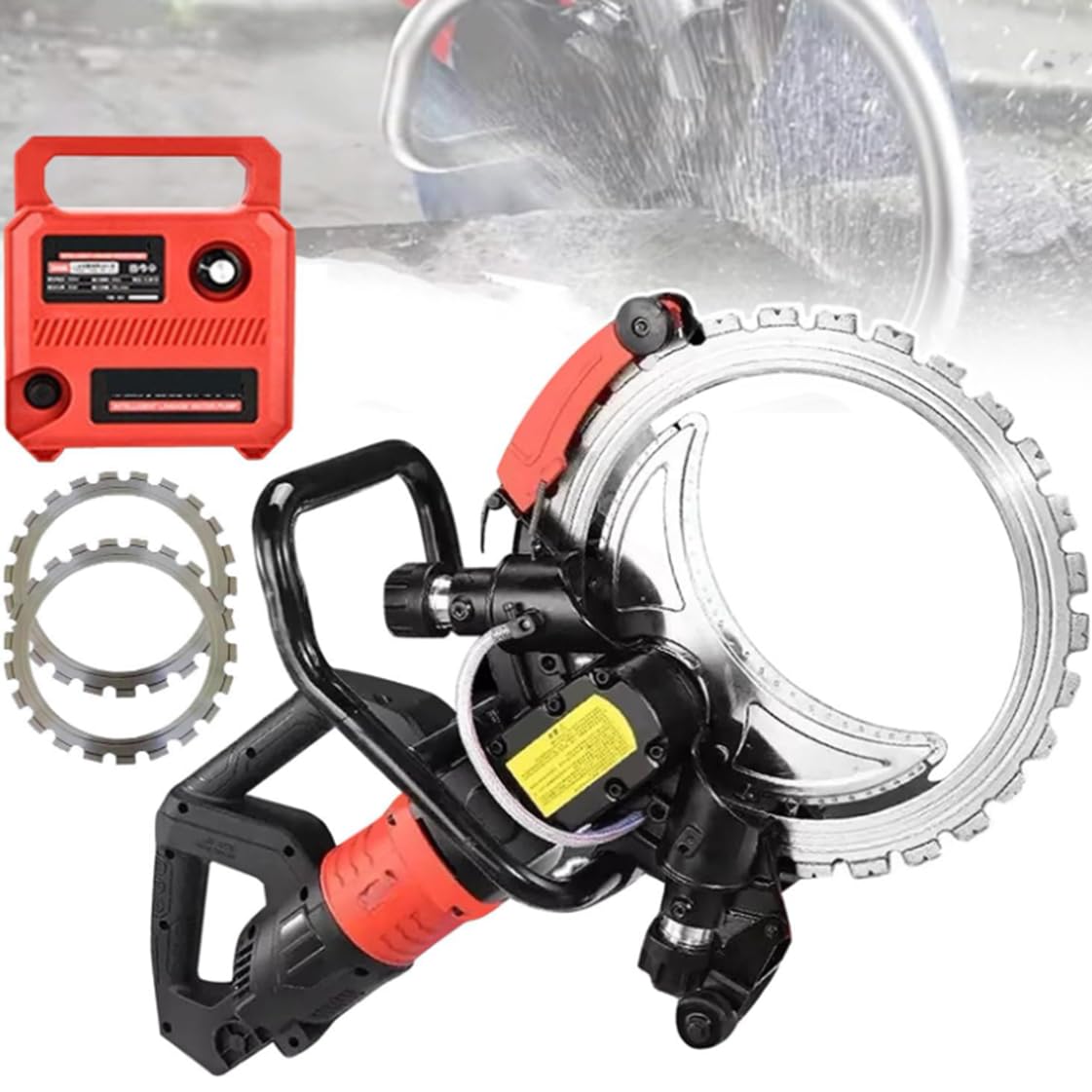 Sierra De Hormigón Eléctrica De 8800 W/9500 W, Sierra De Anillo De Alta Frecuencia, Máquina Cortadora De Paredes, Profundidad De Corte De 29 Cm, Corte Sin Polvo, Para Cortar Hormigón,8980W