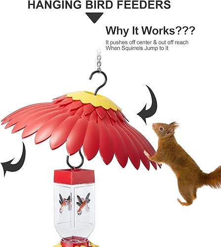 Miniatura 4 de Cubierta para comedero de colibríes, cubierta de cúpula para colgar de comederos de pájaros para exteriores, a prueba de ardillas, protege la