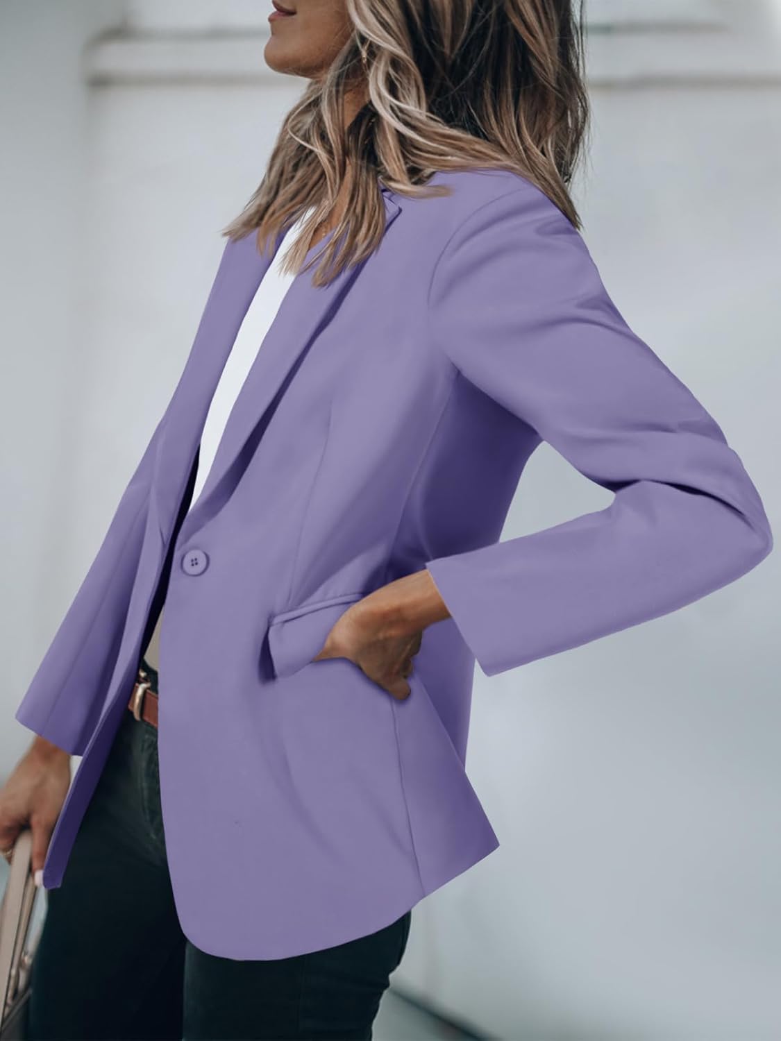 Cicy Bell Womens Casual Blazers Open Front Long Sleeve Work Office Suit Jackets Blazer - Image 3