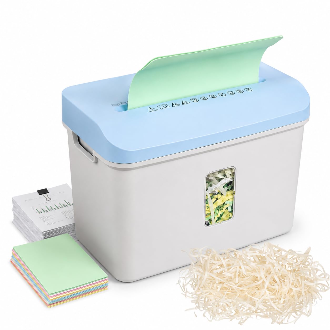 Automatyczna niszczarka papieru zygzakowatego, przenośna przecinarka elektryczna 7,5 l, szerokość 220 mm do pakowania rękodzieła Home Office Party