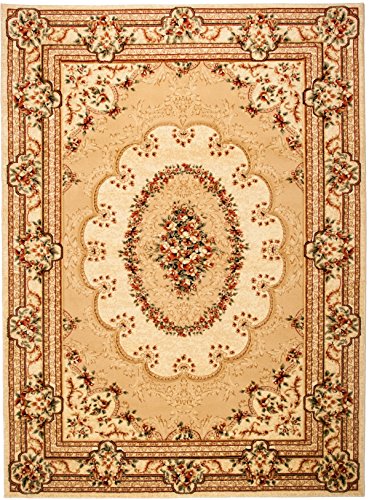Carpeto Teppich Orientteppich Creme 200 x 400 cm Ornamente Konturenschnitt Muster Iskander Kollektion