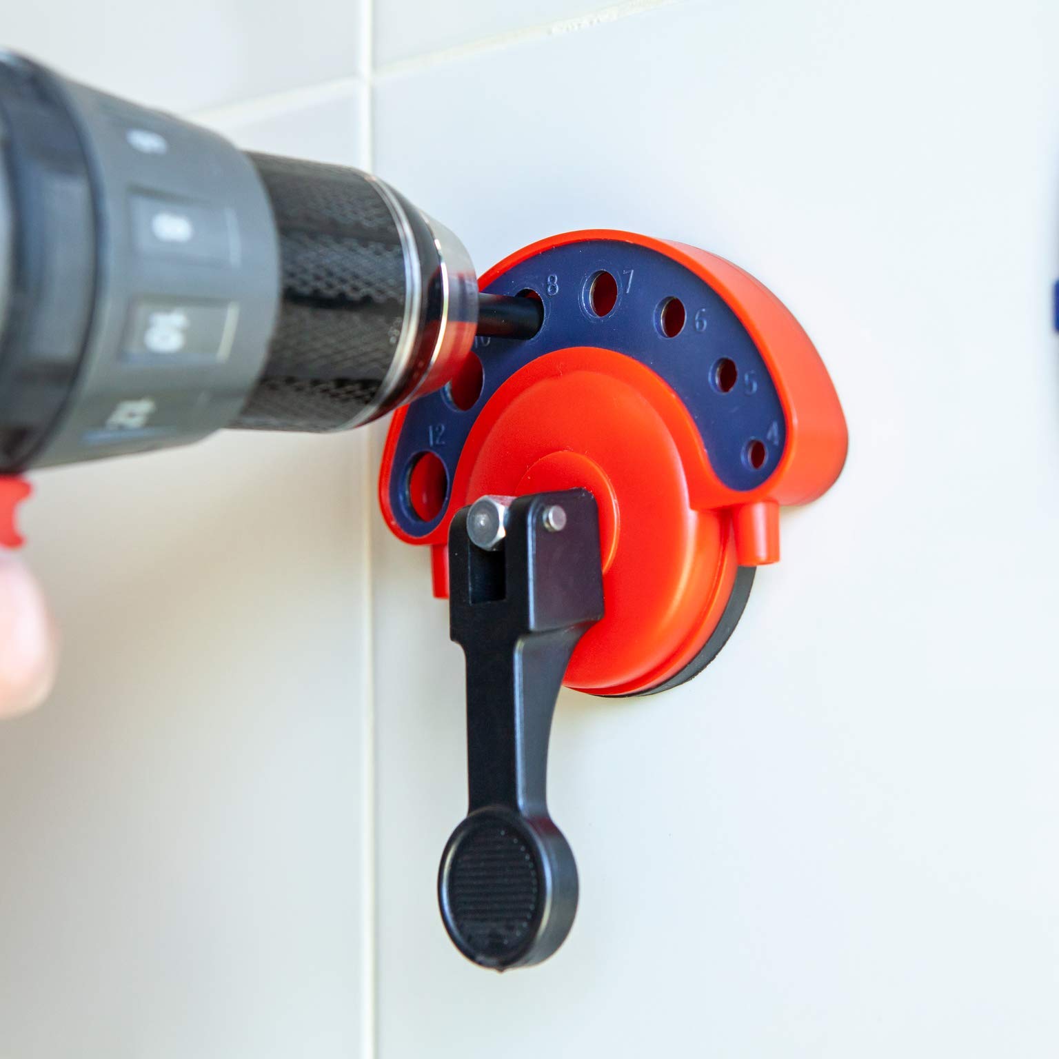 Krino 03121001 - Dima a Ventosa per Foratura precisa Gres, Ceramica e Piastrelle - Rosso e Blu