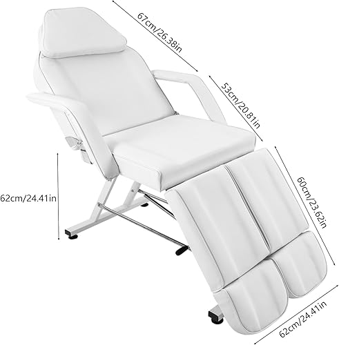 Miniatura 5 de Silla facial, cama de masaje, silla de tatuaje, cama de salón con reposabrazos extraíbles para masaje profesional, tratamiento de belleza de