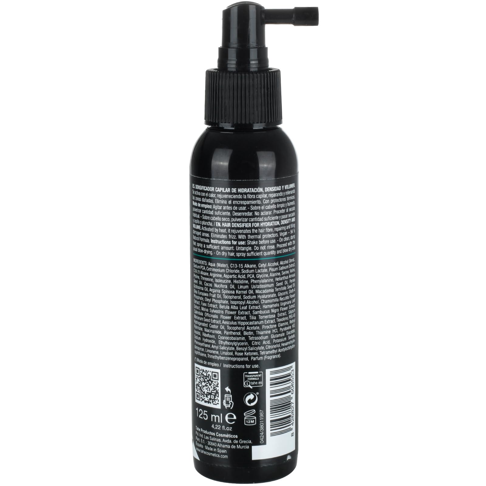 Tahe Peptide T98 Crema de peinado densificadora capilar Density que aporta hidratación, densidad y volumen, 125 ml