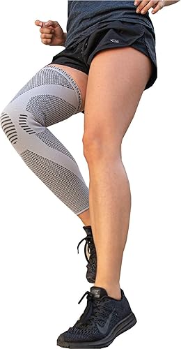 Compressa - Manga de compresión completa para pierna y rodilla. Ajuste ajustado para hombres y mujeres. Soporte de compresión para muslo, rodilla y