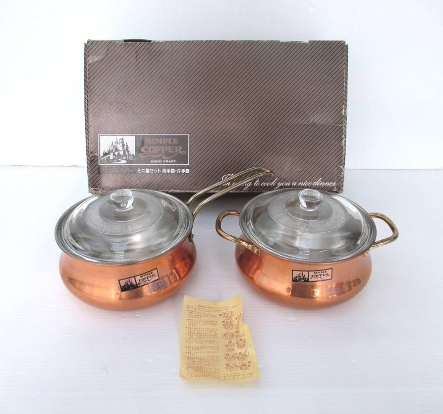 Amazon.co.jp: 丸山技研 シンプルカパー 銅鍋 片手鍋 両手鍋 ガラス蓋
