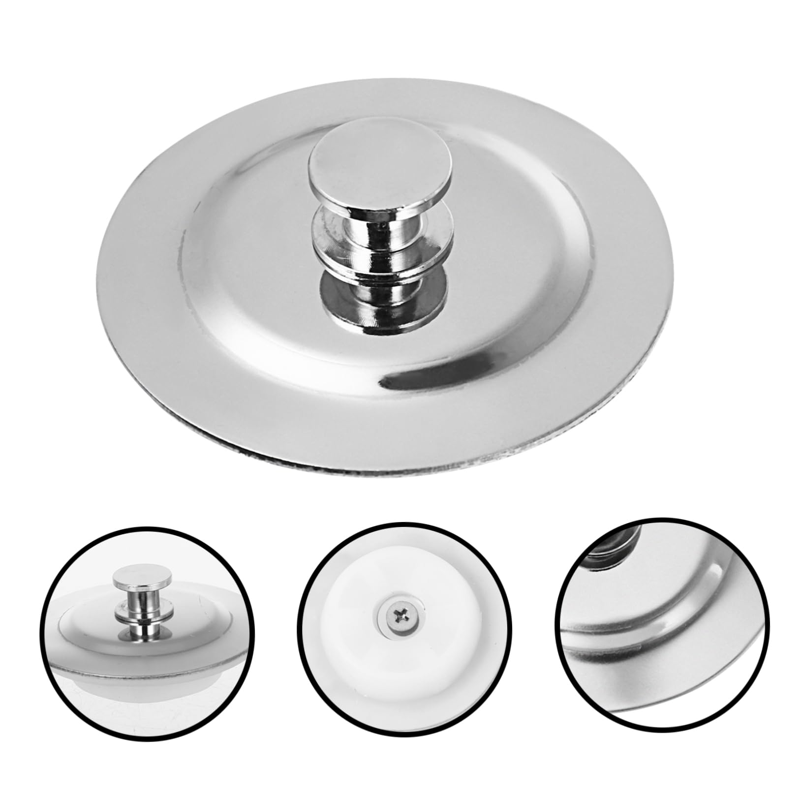 OUNONA Bathtub Drain Stopper Bathroom with Flat Cover Seal for Easy Cleaning for Home Hotel Use Pattern D