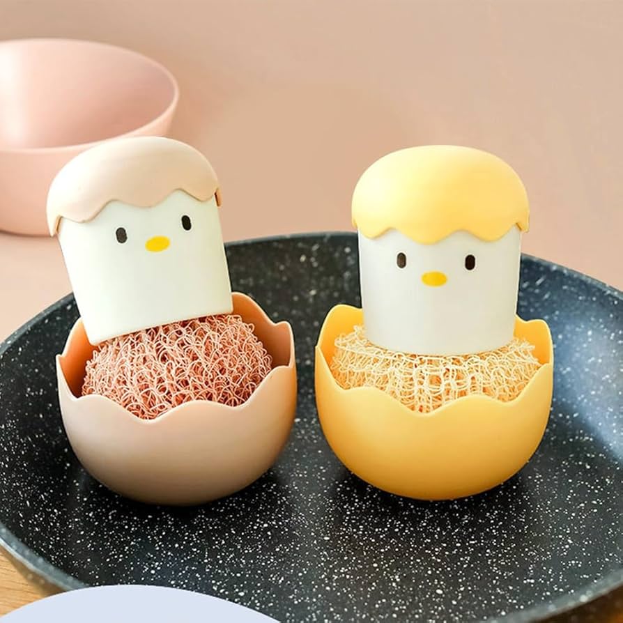 たまごさらだブラシ Amazon｜Fghbnvby 卵洗浄ブラシ ひよこブラシ かわいい卵型