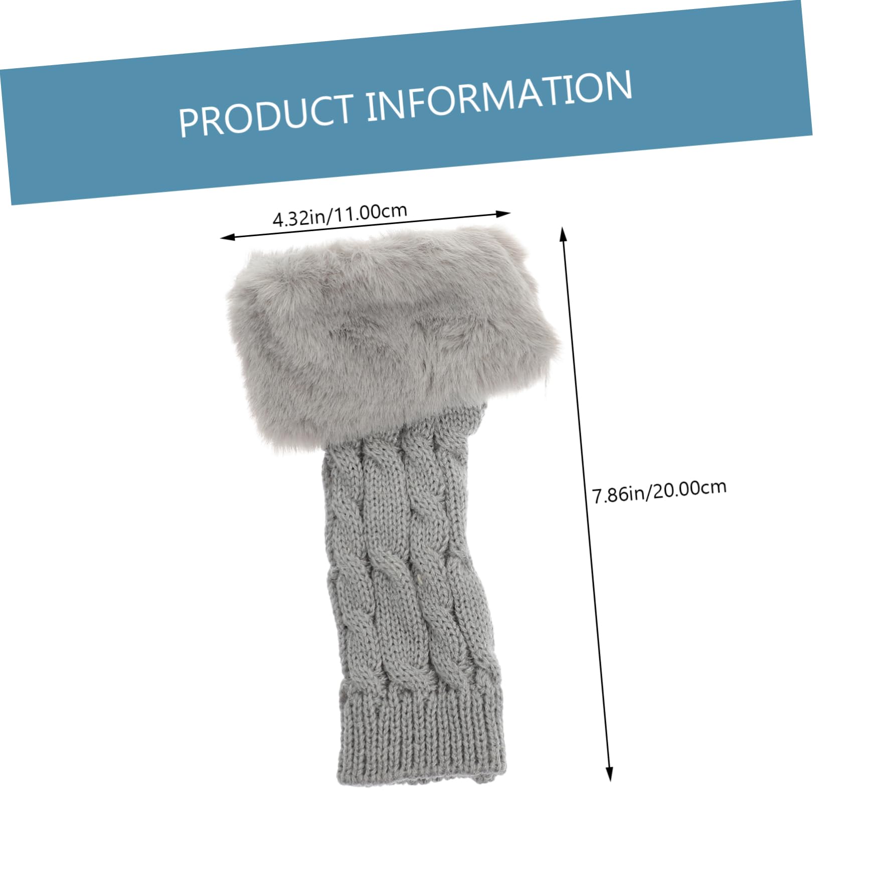 COLLBATH Long Arm Sleeves Winter Thermal Gloves Knit Open Finger Gloves Women's Arm Covers Comfortable