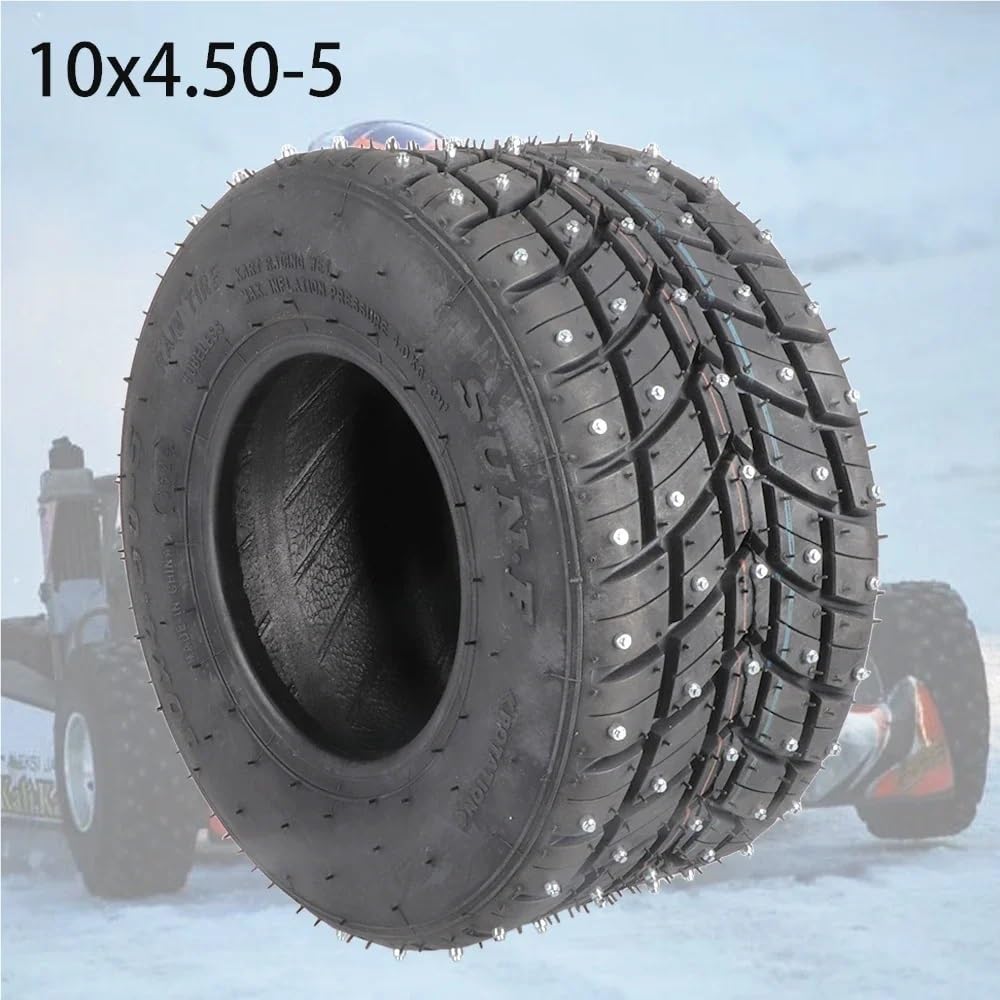 Pneumatici tubeless da pioggia da 10x4.50-5 pollici Pneumatici da neve antiscivolo adatti for Go Kart Drift Kart anteriori e posteriori Quad Bike Dirt Bike Accessori
