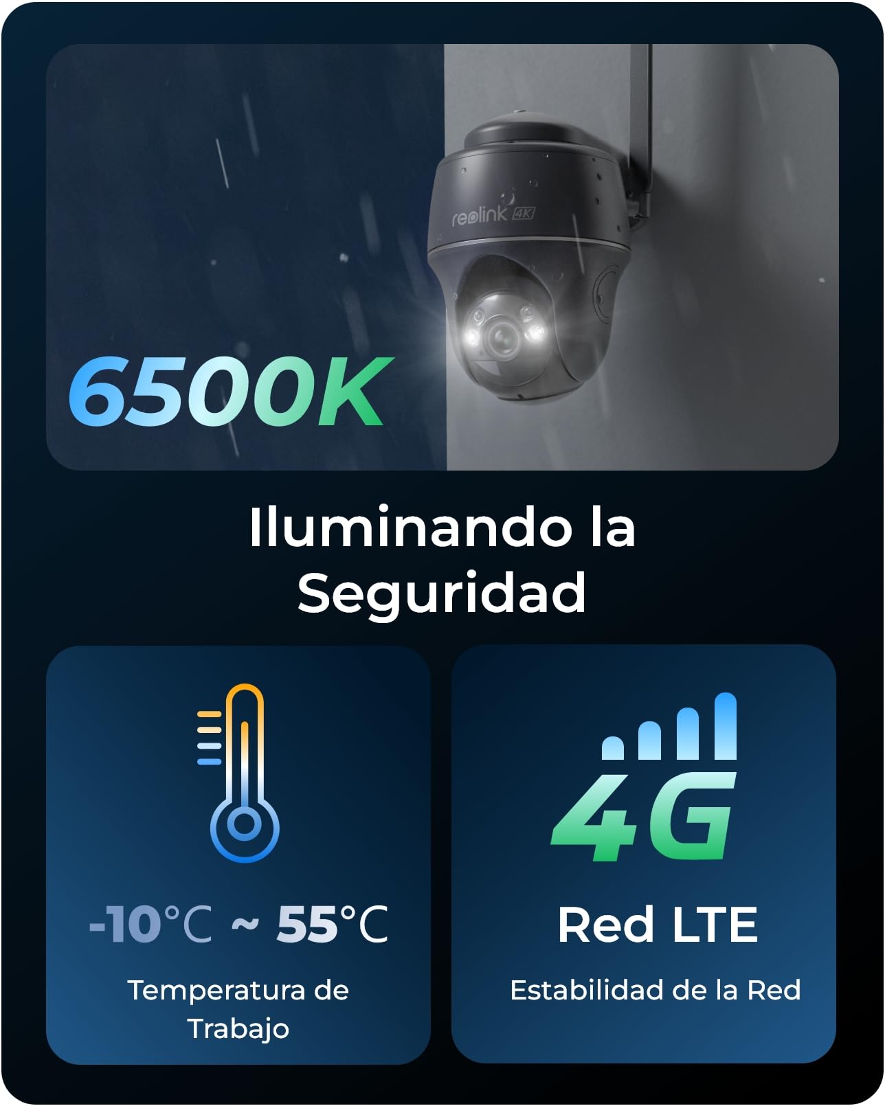 Reolink 4K 4G LTE Überwachungskamera Aussen mit SIM Karte Ohne WLAN, 355°&140° PTZ Solar Kamera Outdoor mit 8MP Farbnachtsicht, 32GB microSD-Karte, Go PT Ultra (Grau) +Solarpanel (Generalüberholt)